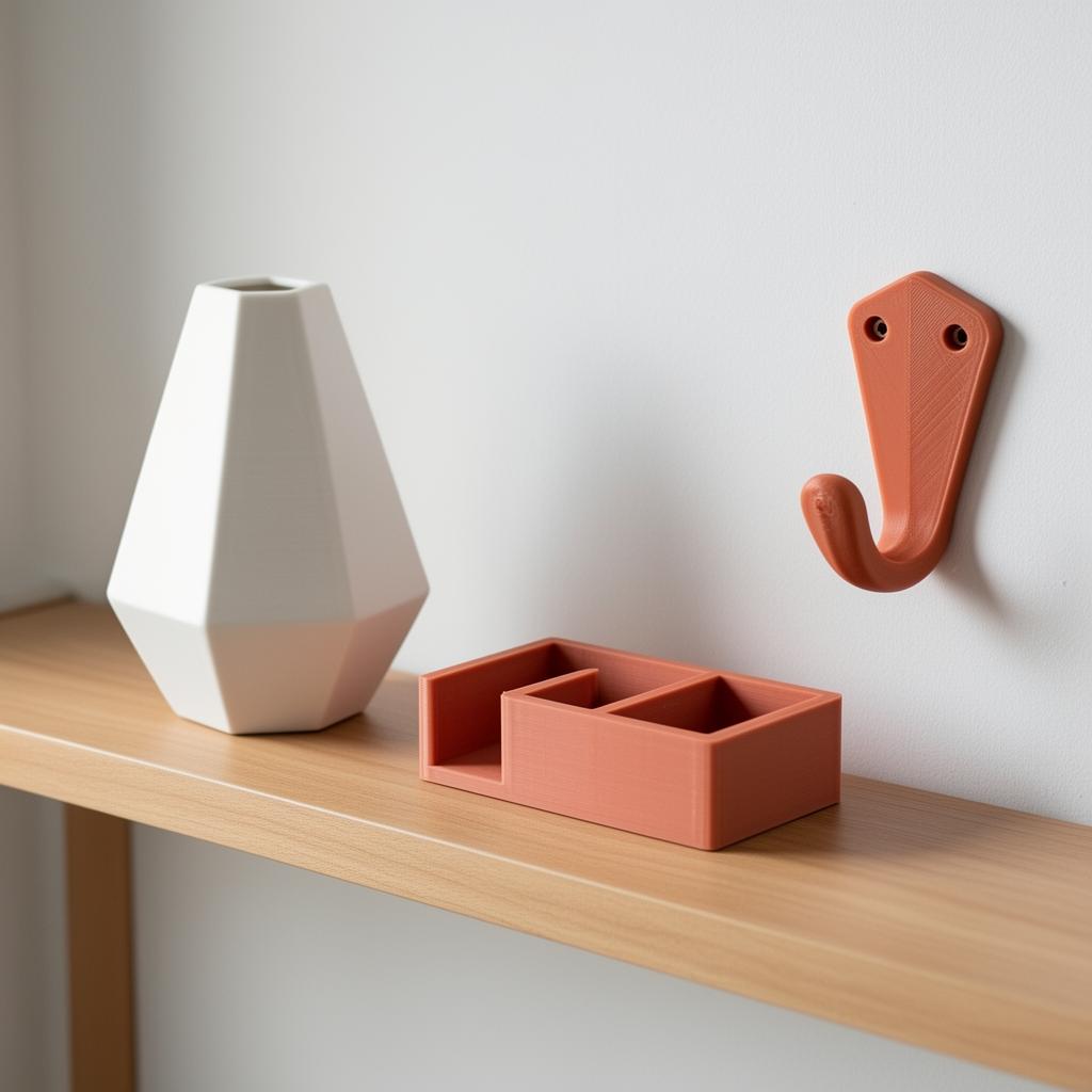 3D printed geometric vase, desk organizer and wall hook